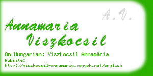 annamaria viszkocsil business card